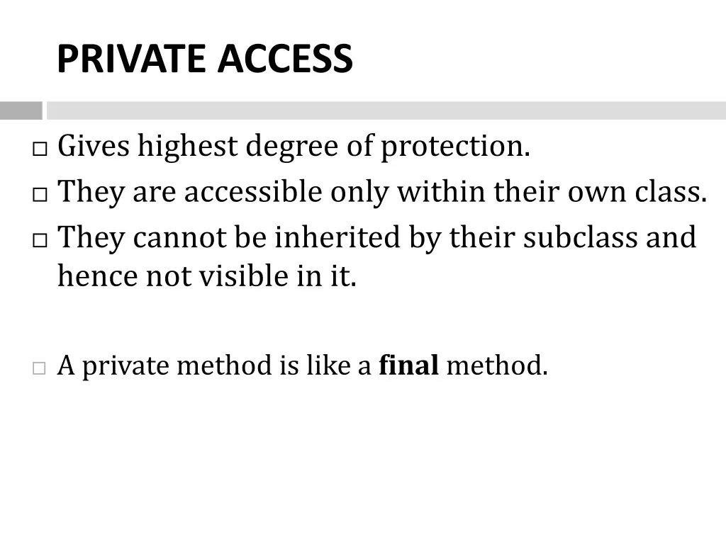 private access