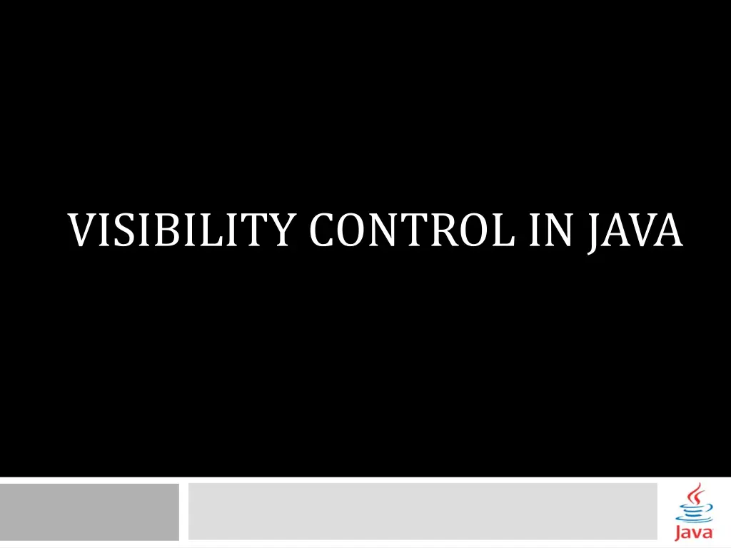 visibility control in java