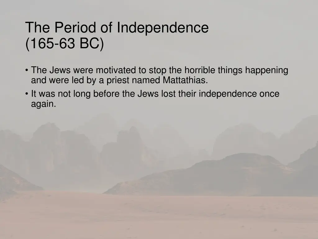 the period of independence 165 63 bc