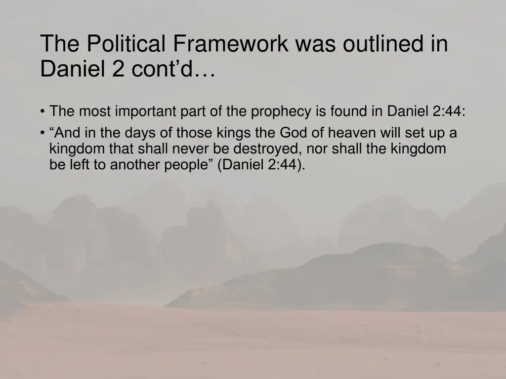 the political framework was outlined in daniel 3