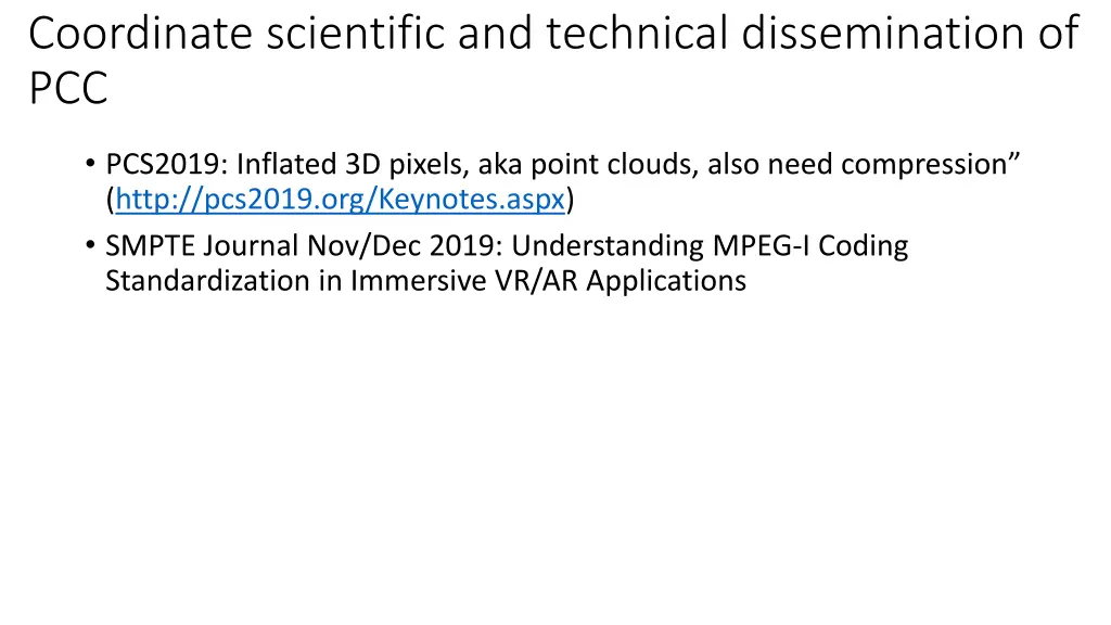 coordinate scientific and technical dissemination