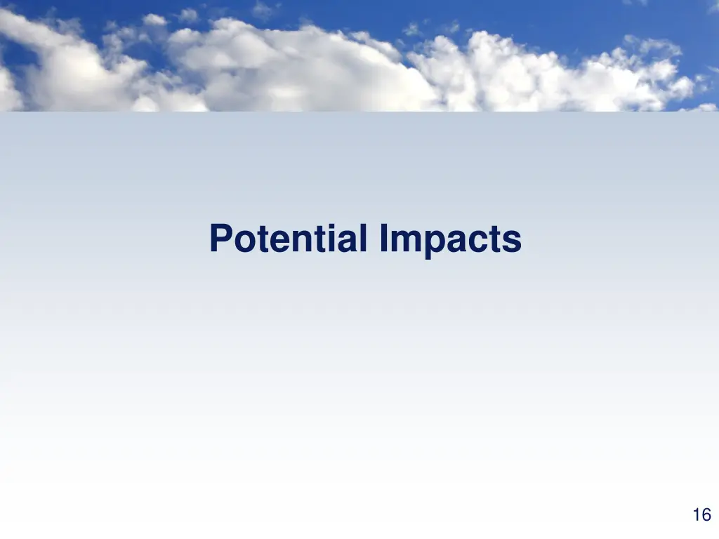 potential impacts
