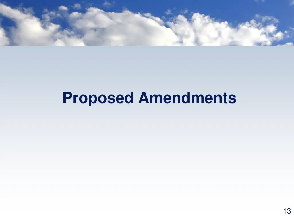 proposed amendments