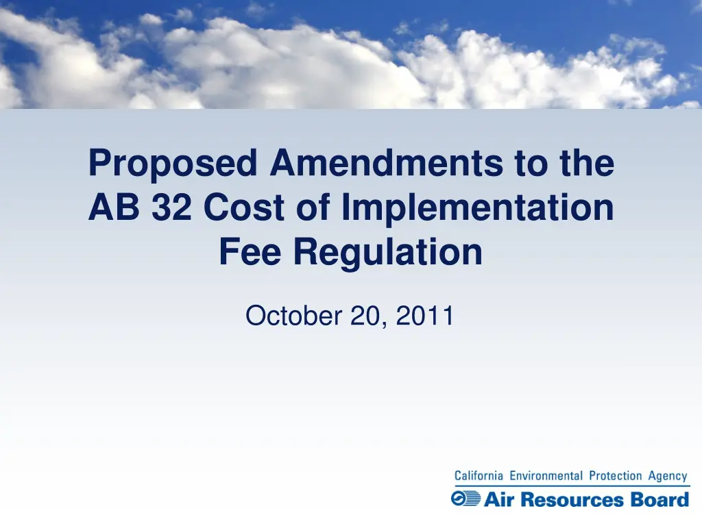 proposed amendments to the ab 32 cost