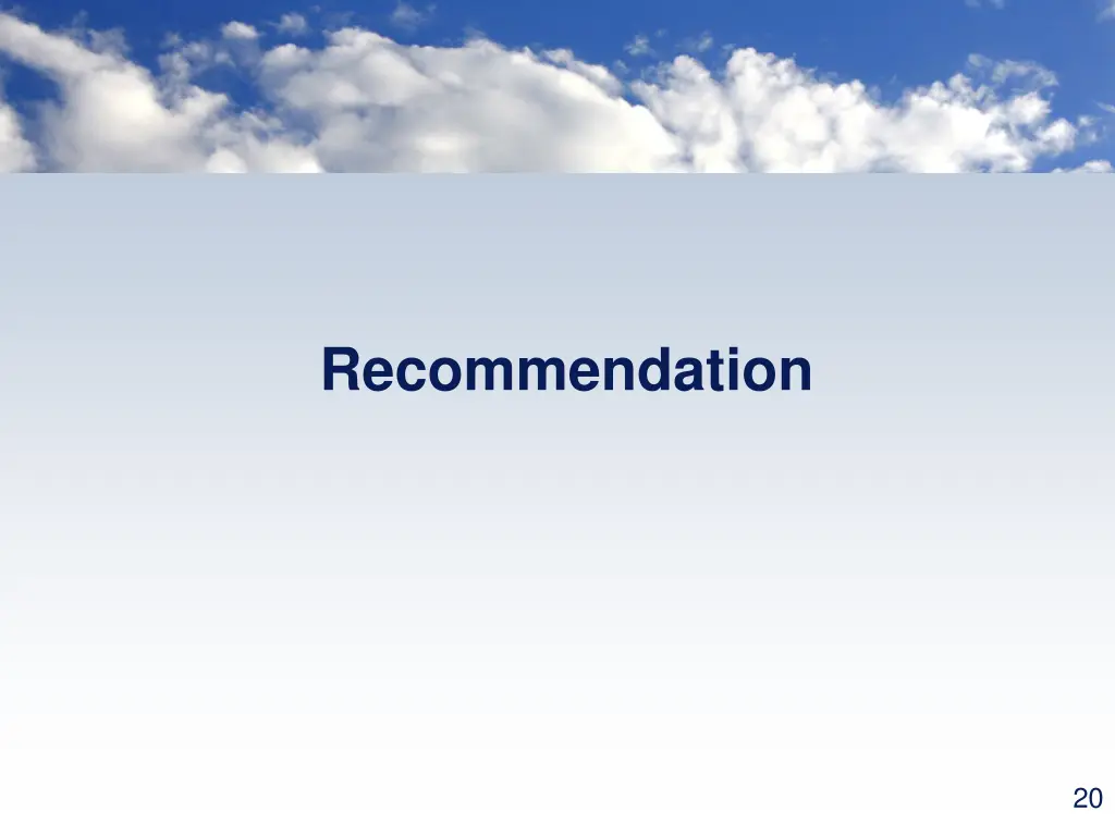 recommendation