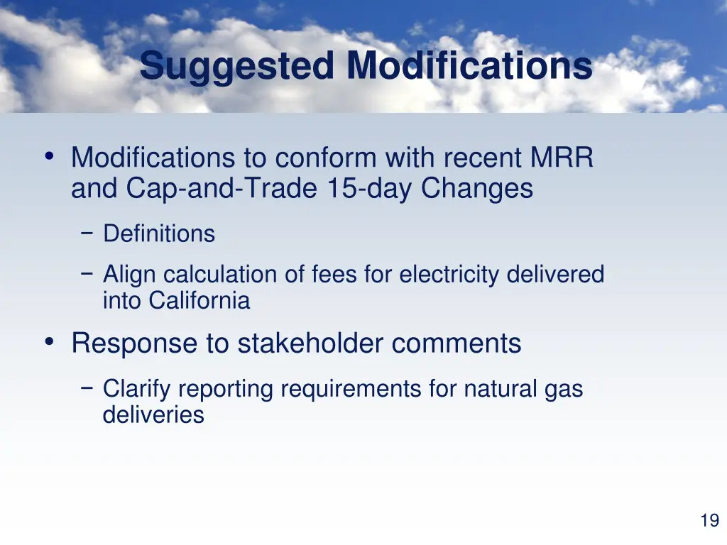 suggested modifications 1