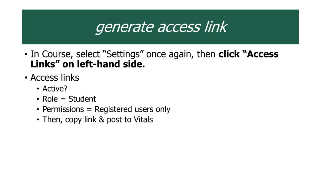 generate access link