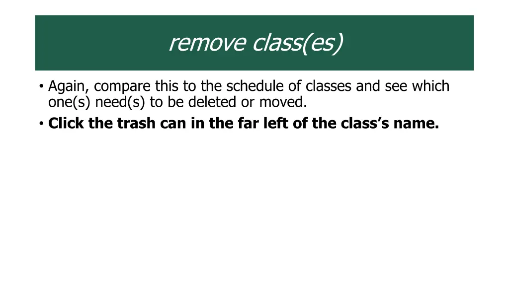 remove class es