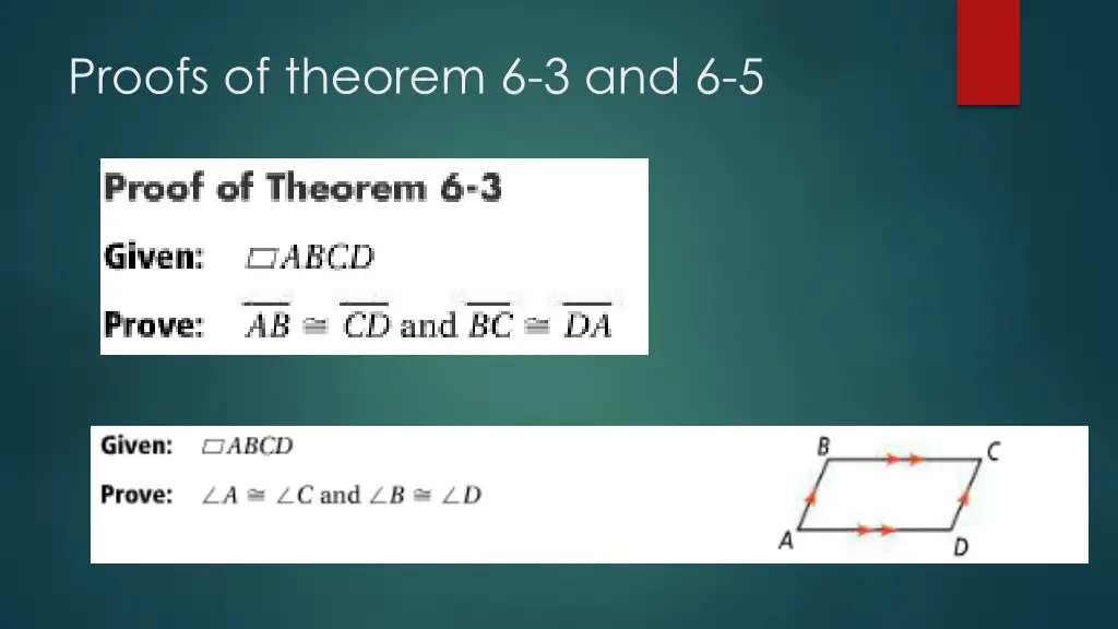 proofs of theorem 6 3 and 6 5