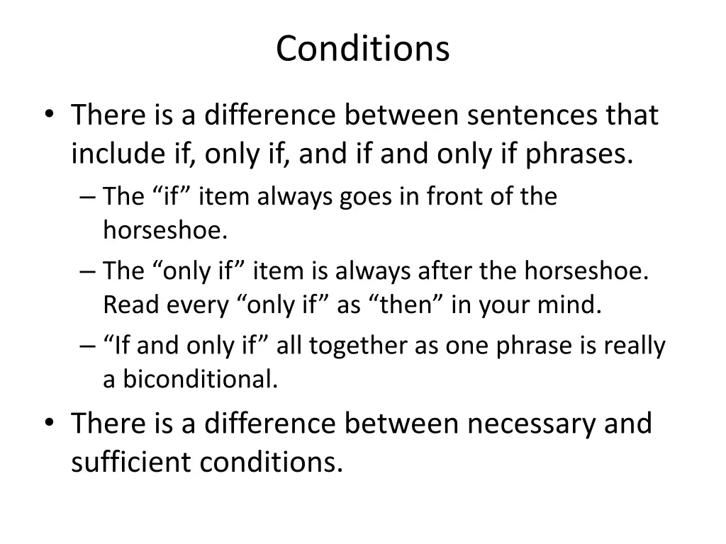 conditions