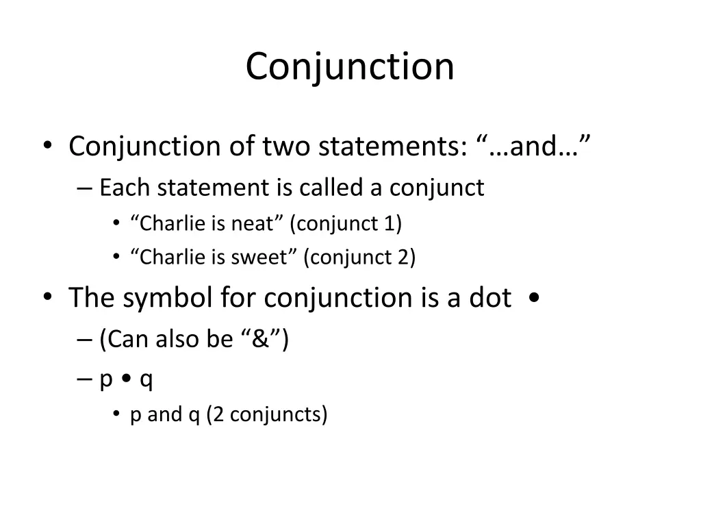 conjunction