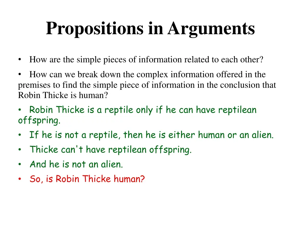 propositions in arguments