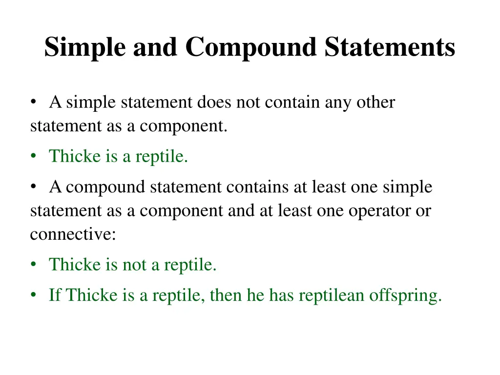 simple and compound statements