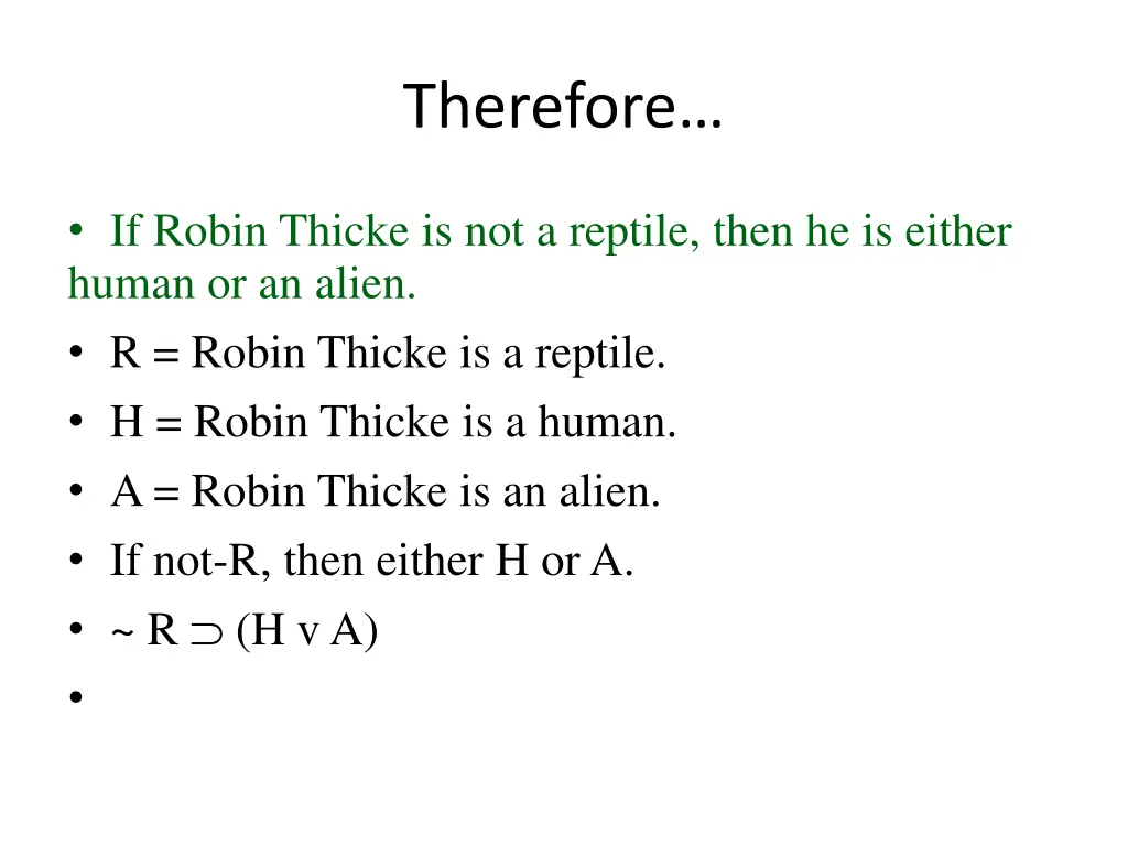 therefore