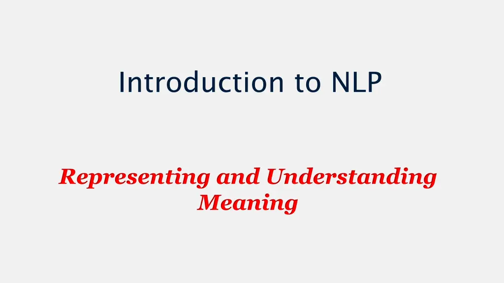 introduction to nlp 1