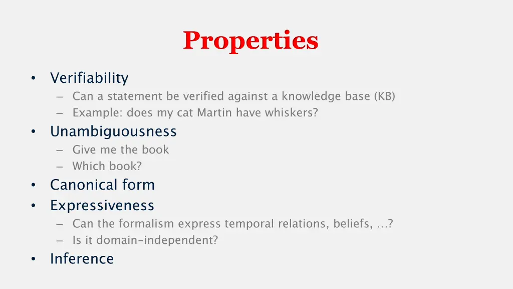 properties