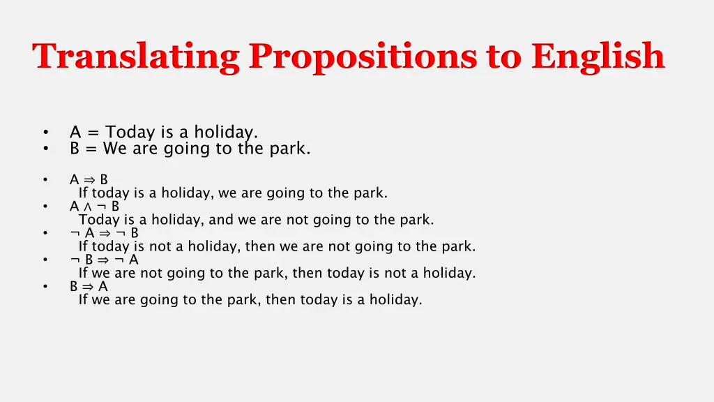 translating propositions to english 1