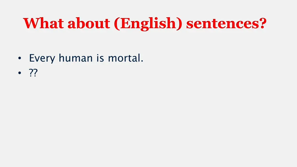 what about english sentences