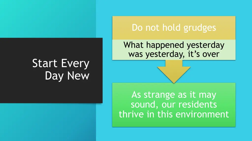 do not hold grudges