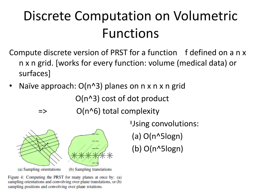 discrete computation on volumetric functions