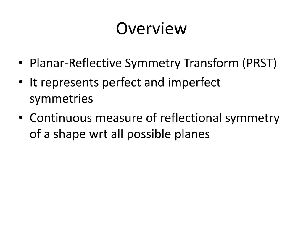 overview