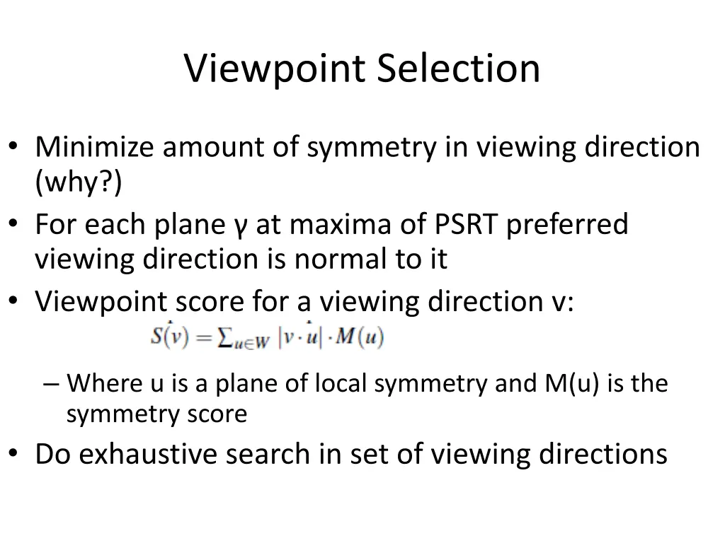 viewpoint selection 1