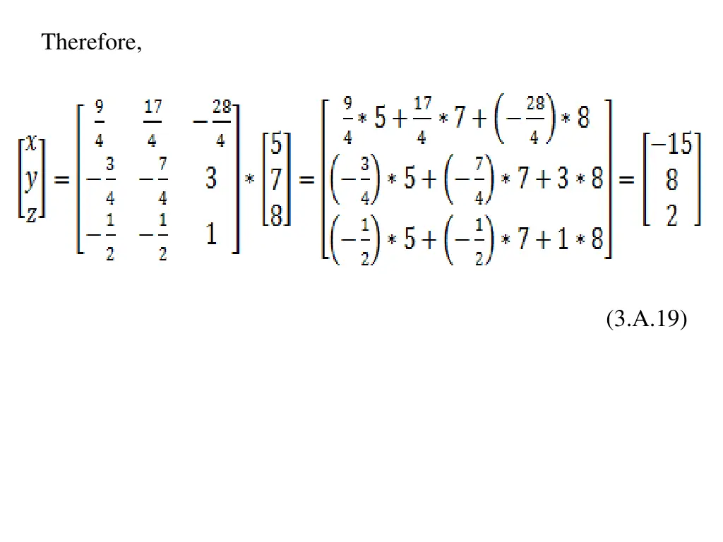 therefore 1