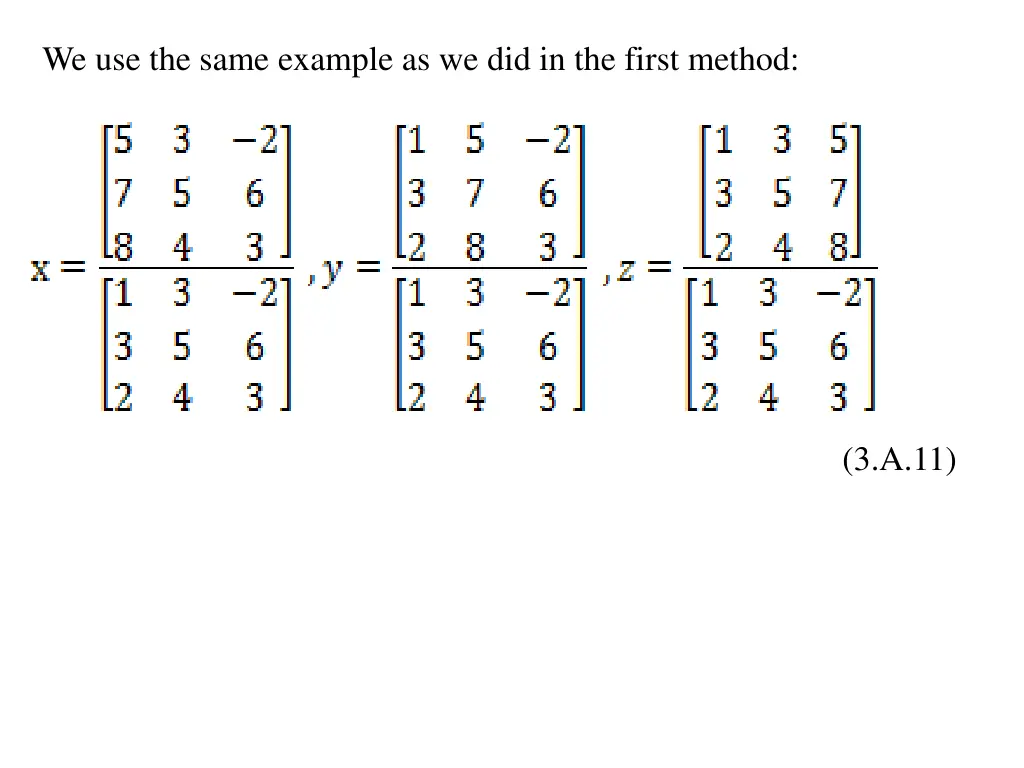we use the same example as we did in the first