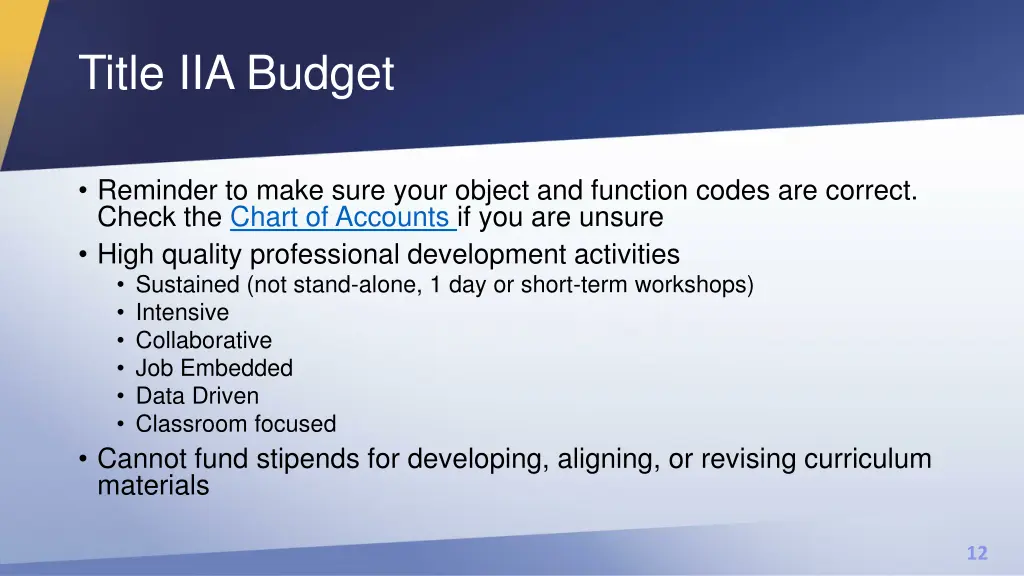 title iia budget