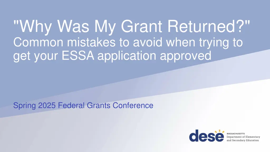 why was my grant returned common mistakes