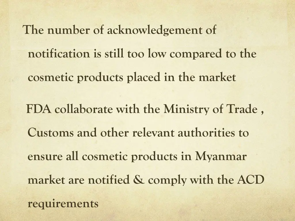 the number of acknowledgement of