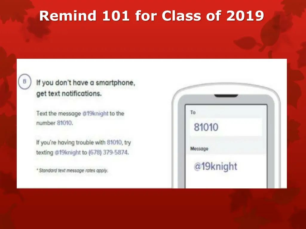 remind 101 for class of 2019