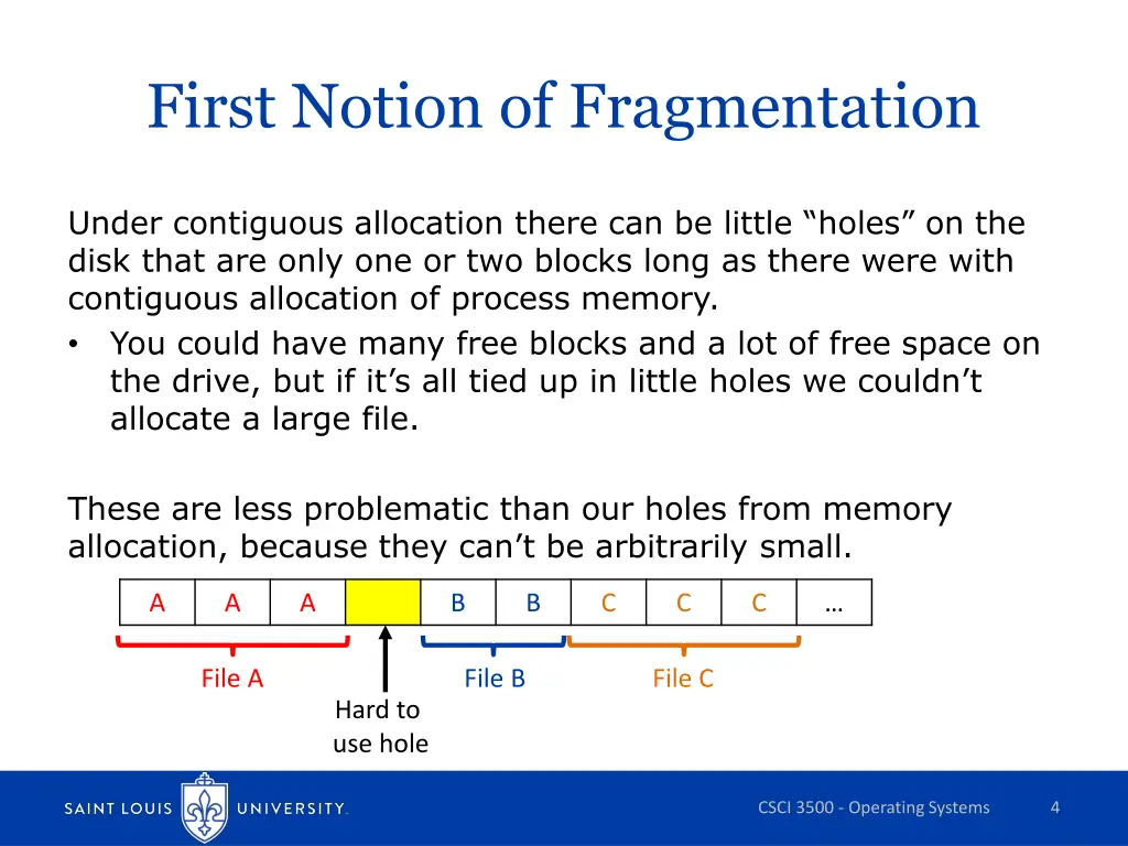 first notion of fragmentation