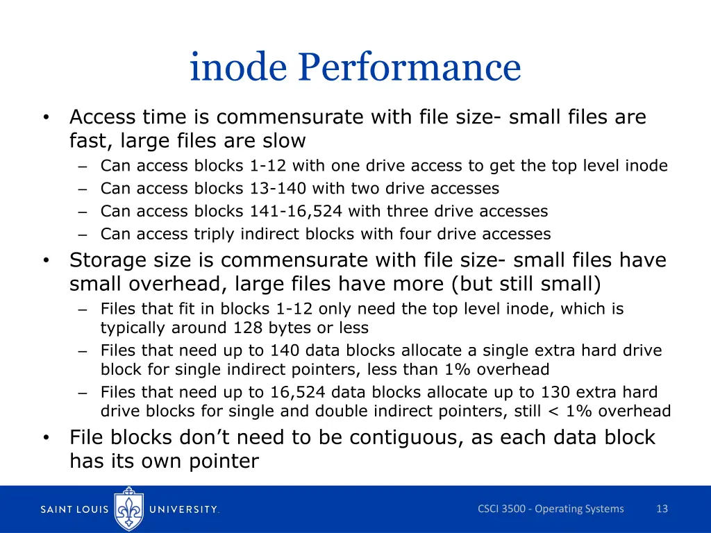 inode performance