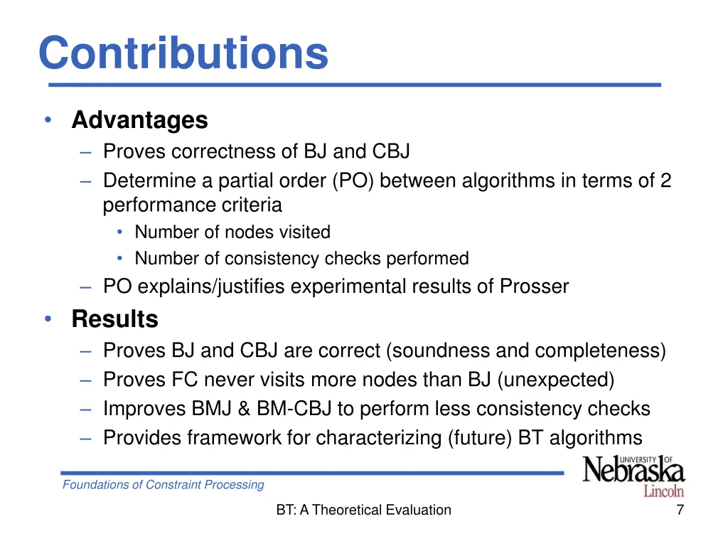 contributions