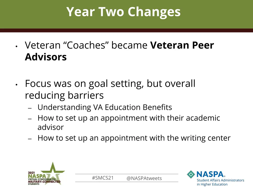 year two changes