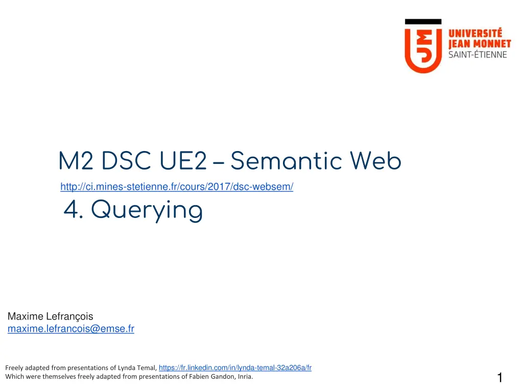 m2 dsc ue2 semantic web
