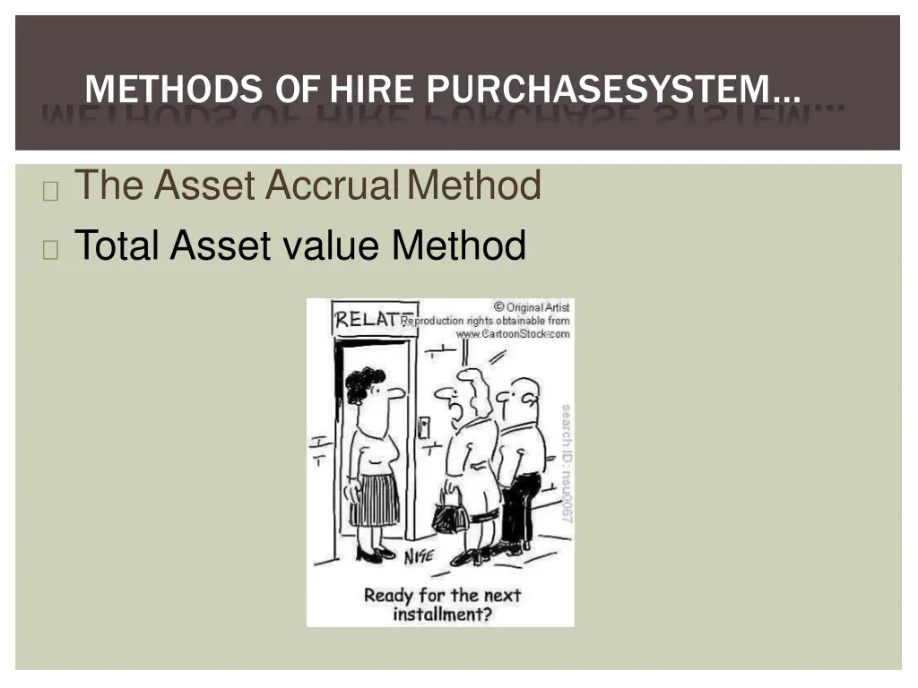 methods of hire purchase system