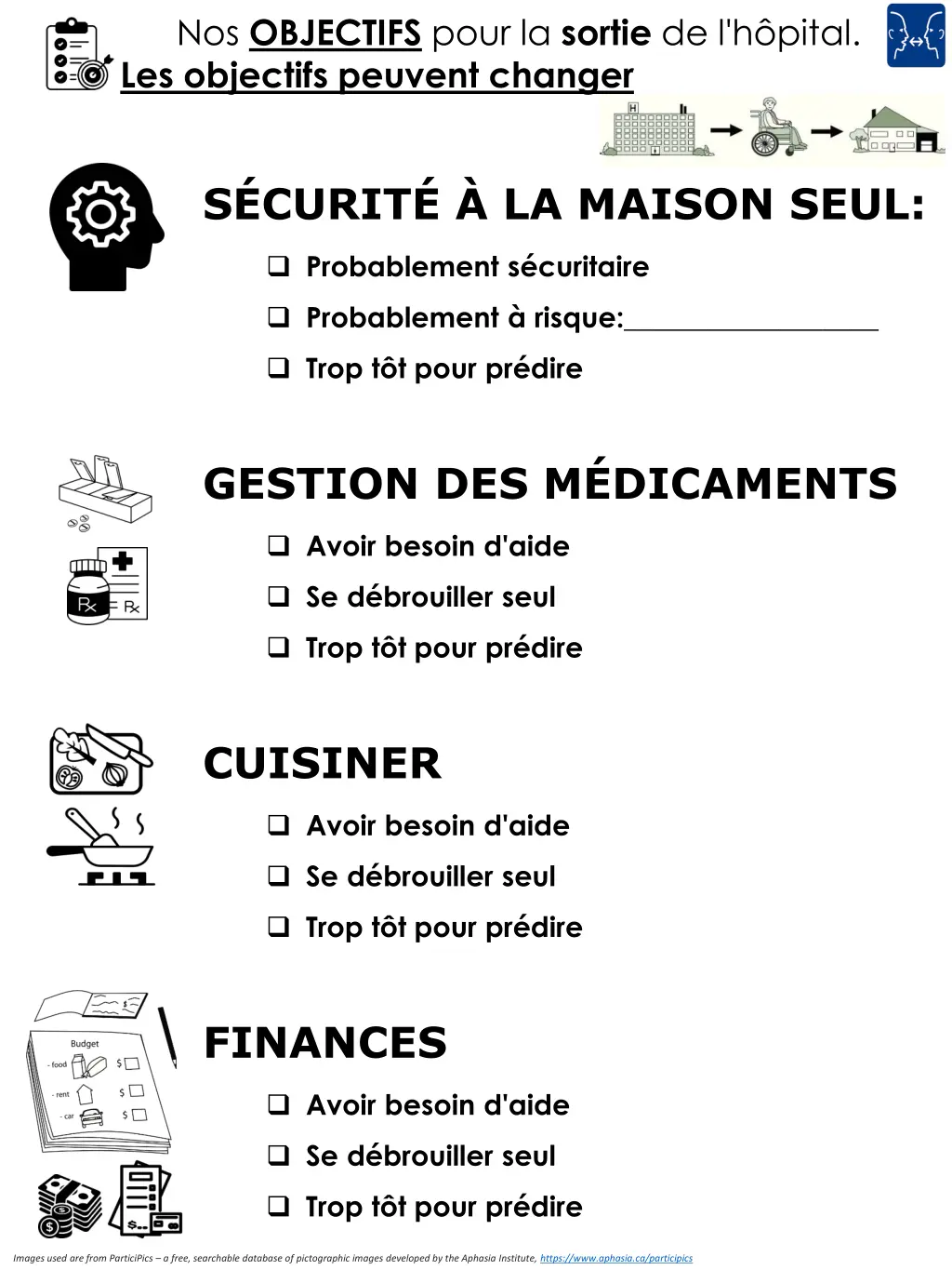 nos objectifs pour la sortie de l h pital 2