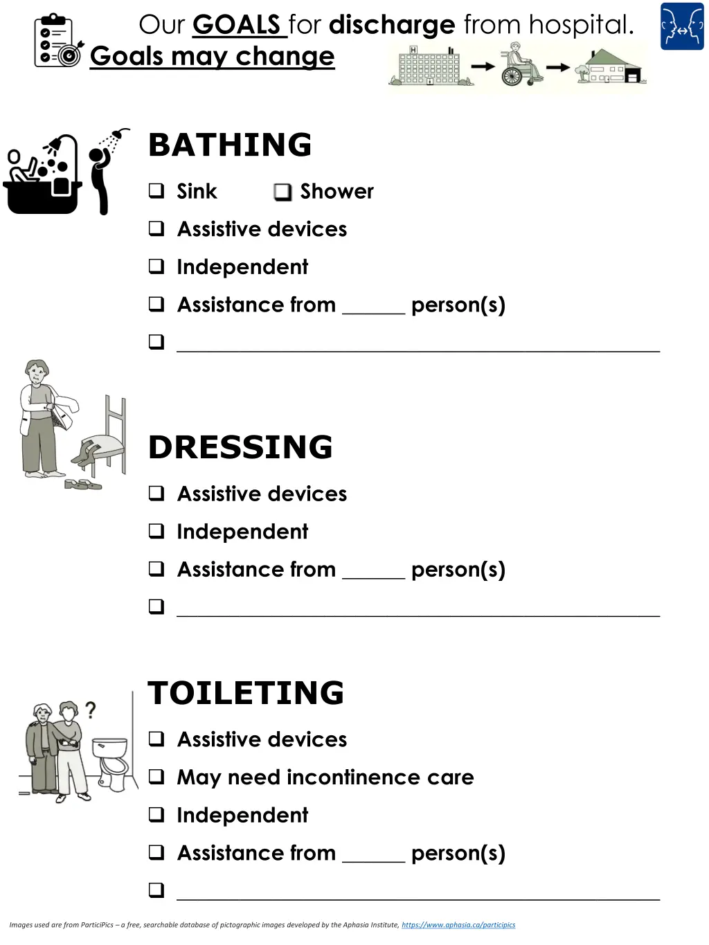 our goals for discharge from hospital goals 1