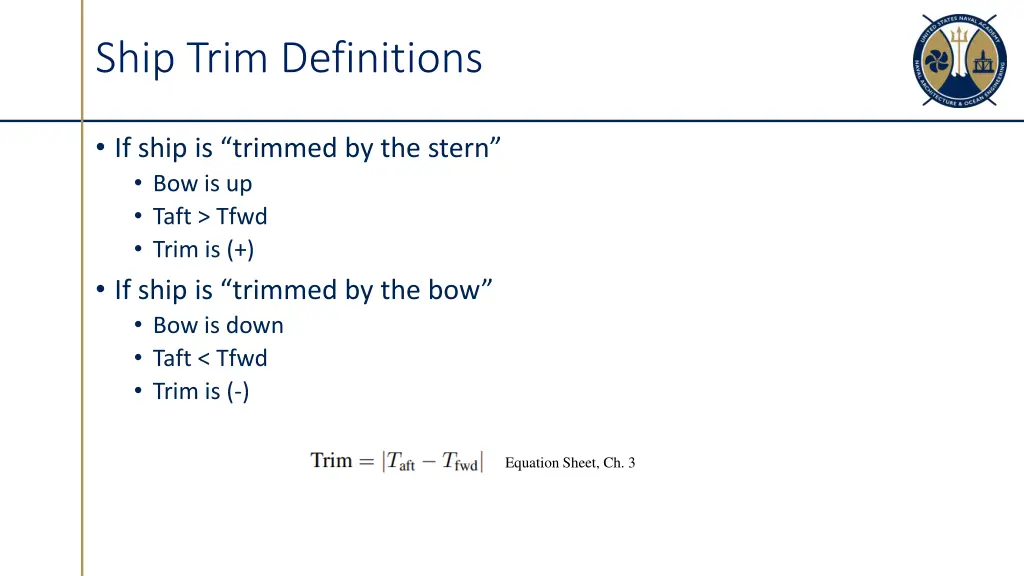ship trim definitions