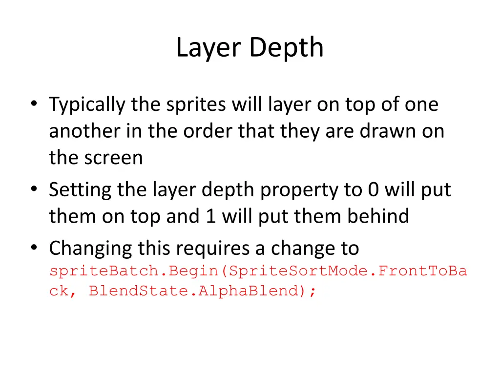 layer depth