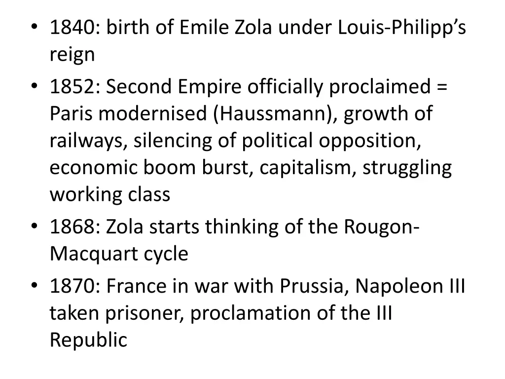 1840 birth of emile zola under louis philipp