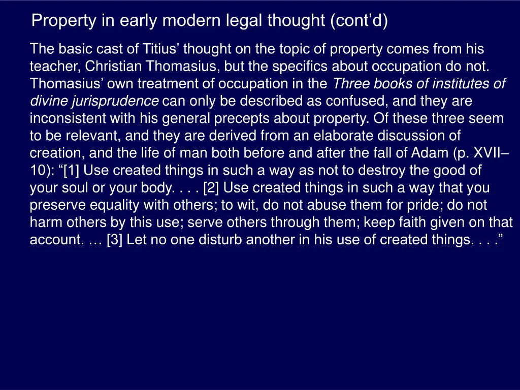 property in early modern legal thought cont d 1