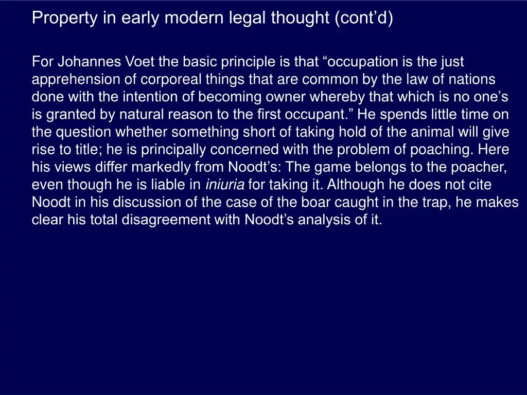 property in early modern legal thought cont d 4