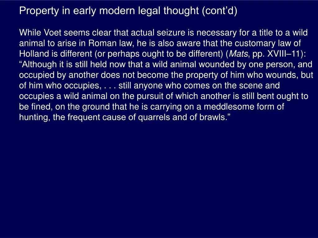 property in early modern legal thought cont d 5