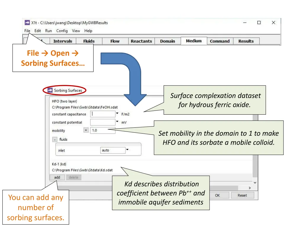 file open sorbing surfaces