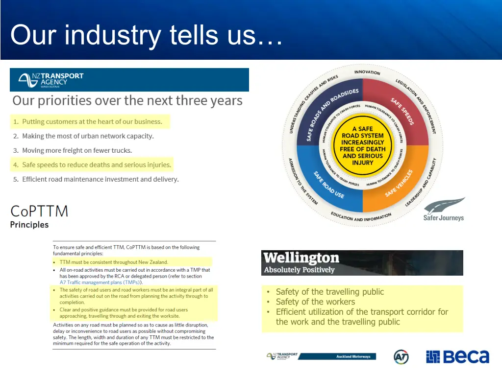 our industry tells us
