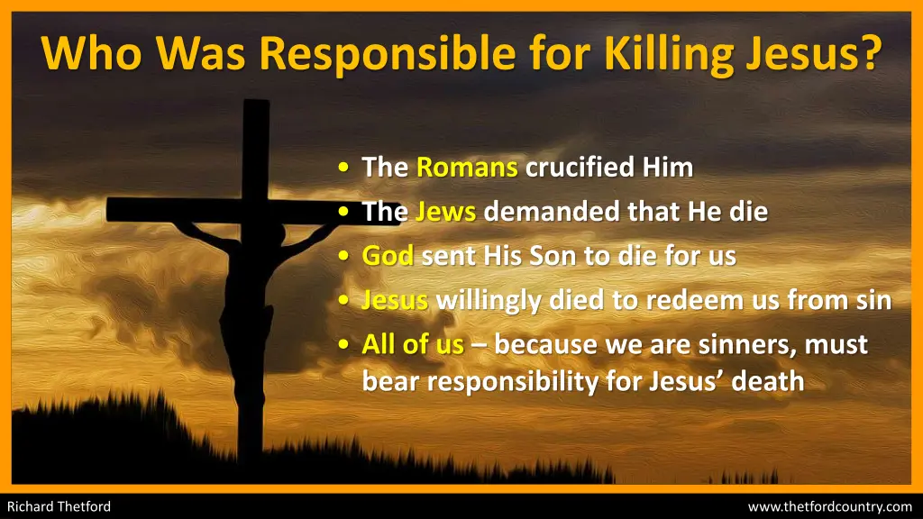who was responsible for killing jesus 1