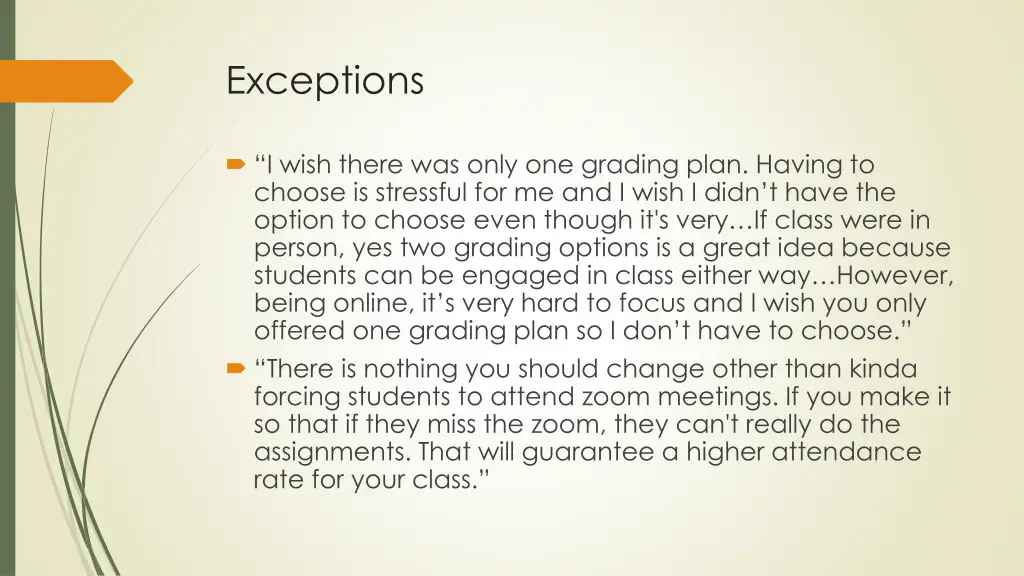 exceptions
